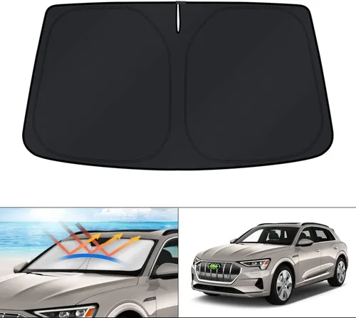 Vista 50 de KUST Parasol para parabrisas para BMW X1 F48 2016, 2017, 2018, 2019, 2020, 2021, 2022, accesorios de ajuste personalizado, parasol plegable