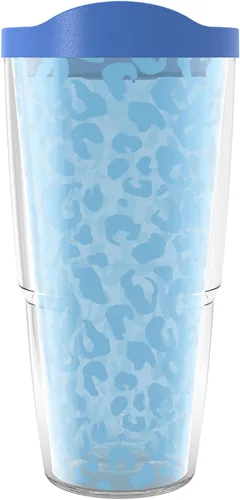Vista 23 de Tervis Leopard Collection - Vaso aislado de doble pared hecho en Estados Unidos mantiene las bebidas frías y calientes, 16 onzas, paquete de 4