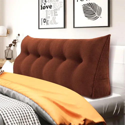 Vista 36 de Almohada de cuña acolchada de 8 libras para cabecero, posicionador corporal en forma de triángulo, almohada de lectura para la cama, almohada