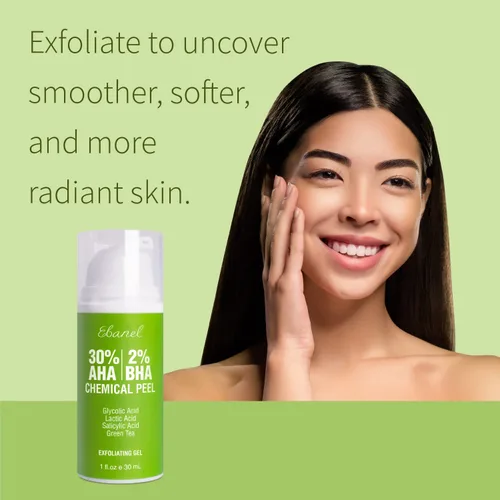 Vista 8 de Ebanel Paquete de 20% de suero de vitamina C y 30% AHA 2% BHA Gel exfoliante químico Peel