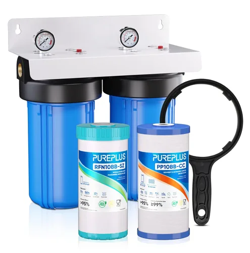 Vista 10 de PUREPLUS - Filtro de agua para toda la casa de 2 etapas, NSF/ANSI 42