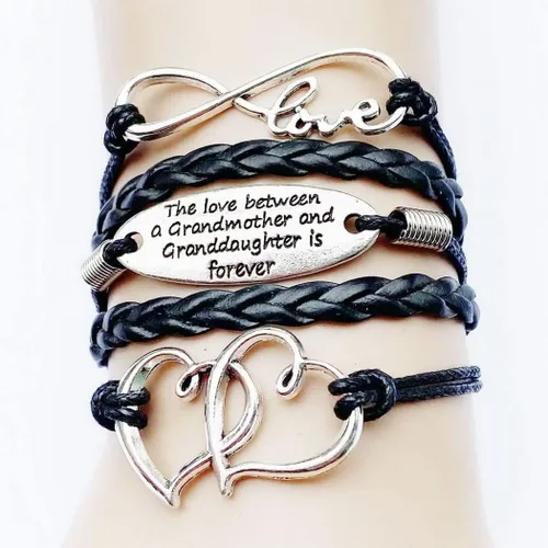 Vista 6 de DOLON The Love Between the Grandmother and Granddaughter is Forever - Pulsera Nana para nieta, juego a juego para regreso a la escuela, Navidad