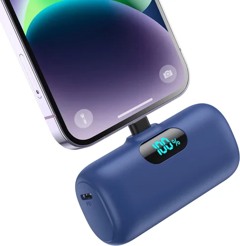 Vista 8 de Cargador portátil pequeño para iPhone 14/13,5000mAh PD cargador de carga rápida, mini batería portátil cargador de teléfono esencial de viaje