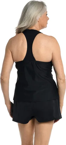 Vista 2 de Traje de baño tankini con cuello en V y espalda cruzada