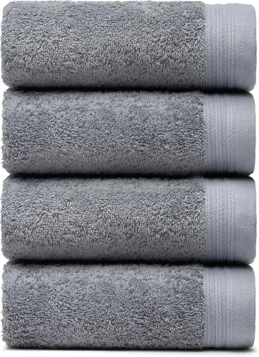 Vista 8 de Juego Premium de Toallas de 16 Toallas de Mano de 18" x 30" Color: Negro 100% Algodón 16 Toallas de Mano Ultra Suaves y Altamente Absorbentes