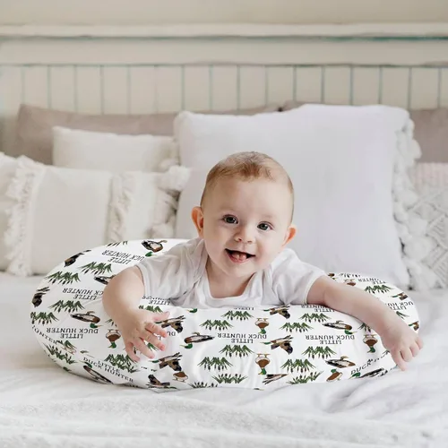 Vista 6 de HawSkgFub Little Duck Hunter - Funda de almohada de lactancia y caza de malarda para bebés niños y niñas, funda de almohada de lactancia con junco