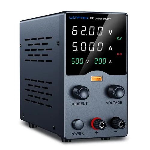 Vista 11 de Fuente de alimentación CC, fuente de alimentación de banco con perilla de codificador, fuente de alimentación regulada ajustable con USB de 5 V 3.6