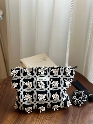 Vista 9 de Sminra Bolsa de Maquillaje Bolsa de Cosméticos Bolsa de Aseo de Lona Preppy para Mujeres Linda Bolsa con Cremallera Organizador Accesorios de Viaje