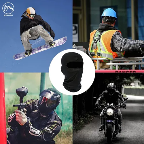 Vista 3 de BISMAADH Pasamontañas de cara completa, máscara de esquí para hombres y mujeres, motocicleta, correr, clima frío, esquí, ciclismo, equitación,