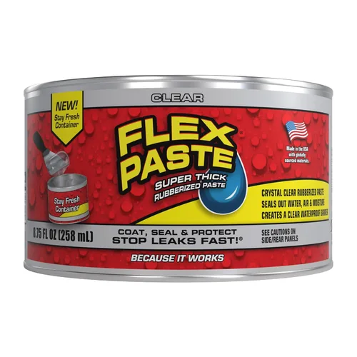 Vista 7 de Flex Paste, masilla impermeable y pintada, sellador de spackle, relleno para grietas, huecos y agujeros - Bloquea el agua y el aire - Resistente a