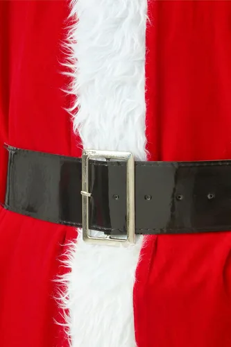 Vista 4 de Adrinfly Disfraz de Papá Noel con máscara de monstruo verde navideño