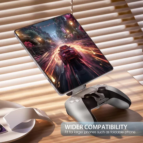 Vista 4 de Clip de montaje de teléfono para controlador magnético compatible con controlador PS5 Dualsense, accesorios de soporte ajustable Mag-Safe