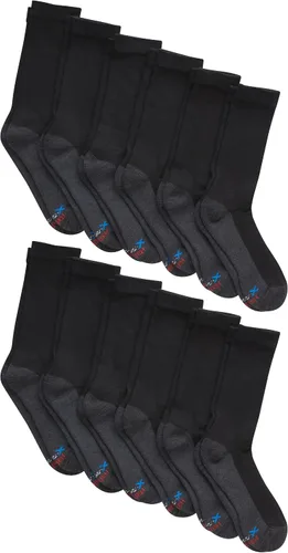 Vista 2 de Hanes Men's, X-Temp Cushioned Crew Socks, 12-Pack