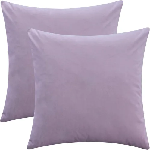 Vista 10 de Juego de 2 fundas de almohada de terciopelo para sofá y cama, 18 x 18 pulgadas, color aguamarina