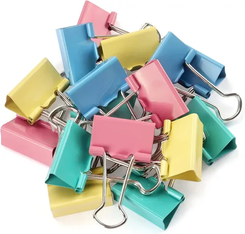Vista 11 de ZZTX - Paquete de 40 clips pequeños para carpeta de 0.75 pulgadas, colores surtidos