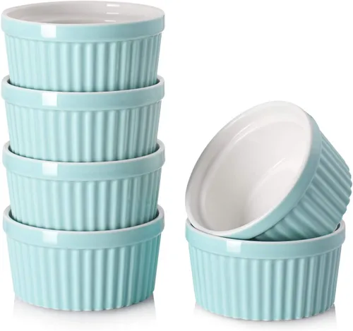 Vista 14 de DOWAN Cuencos para inmersión de 1.5 onzas, mini ramequines, pequeños platos de porcelana Ramekin, tazas de postre pequeños cuencos para condimentos