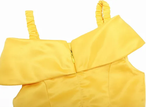 Vista 5 de ReliBeauty - Disfraz de princesa con capas y accesorios color amarillo