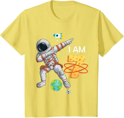 Vista 6 de Camiseta de cumpleaños para niños de 7 años de edad, astronauta Space 7th B-Day Negro