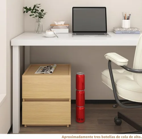 Vista 4 de furtble Cómoda apilable de 2 cajones, cubo de almacenamiento multiusos para dormitorio, armario de almacenamiento para entrada, mesita de noche