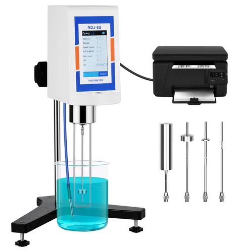 Vista 8 de Viscómetro rotatorio digital 10-6,000,000mPa.s Medidor de viscosidad de pantalla táctil ±1% Viscosímetros de laboratorio de precisión con salida