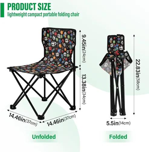 Vista 3 de Al aire libre plegable fútbol fútbol camping sillas para adultos silla de camping portátil silla de césped ligero 202a6235