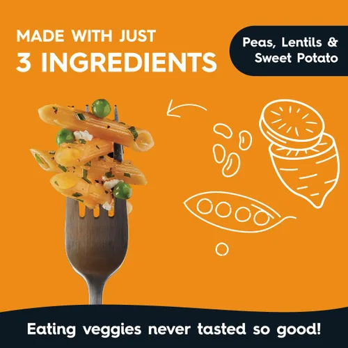 Vista 4 de Veggiecraft Farms Penne Pasta - Pasta baja en carbohidratos, alta en proteínas, hecha con batata, lentejas y guisantes, sin gluten, fideos de pasta