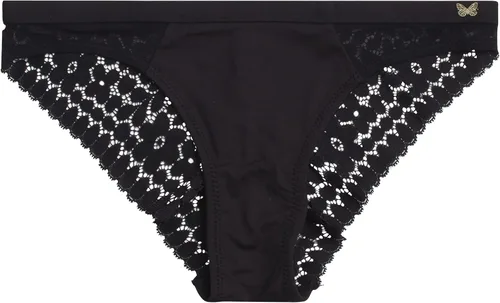 Vista 6 de Jessica Simpson Women's Underwear - 6 Pack Microfiber Lace Tanga Panties (S-XL)