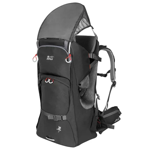 Vista 7 de WIPHA - Mochila para bebé, ergonómico, con toldo para el sol, mochila de senderismo con gran espacio de almacenamiento y bolsillo aislado, asiento