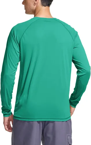 Vista 2 de TSLA - Camisetas de protección para hombre con protección FPU 50+, FPU UV, de ajuste holgado y manga larga, para natación, correr, entrenar fresco