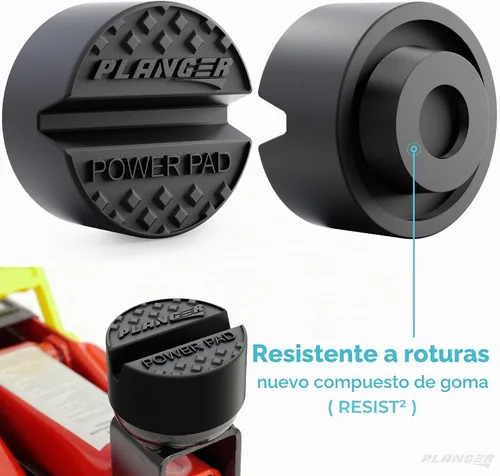 Vista 3 de PLANGER® - Power Pad - Gato de goma para carretilla, soporte de eje de elevación del vehículo - Uso universal - Protege tu coche, SUV y cualquier