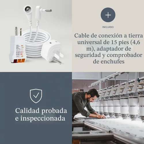 Vista 7 de Sábana ajustable GroundLuxe de fibra de plata 10% orgánica Beige