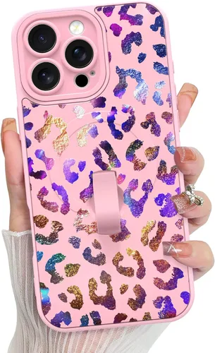 Vista 151 de KANGHAR Compatible con iPhone 17 Pro Case Spot Pattern - Negro Mancha rosada negra