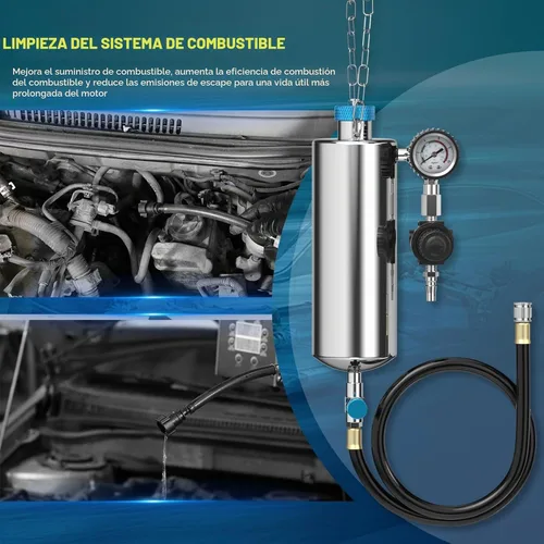 Vista 3 de PLAYOCCAR Kit limpiador de inyector de combustible 1000ML 150PSI sin