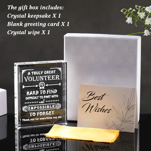 Vista 6 de Movdyka Regalos de agradecimiento voluntarios para mujeres y hombres, recuerdo de cristal personalizado, regalos de agradecimiento para decoración