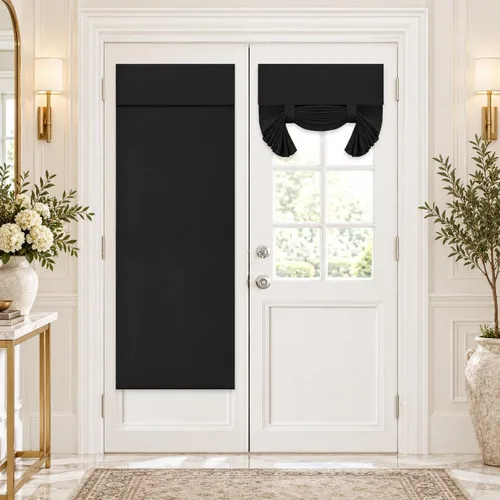 Vista 20 de Deconovo - Cortinas opacas para puerta francesa para ventana de puerta Gris oscuro
