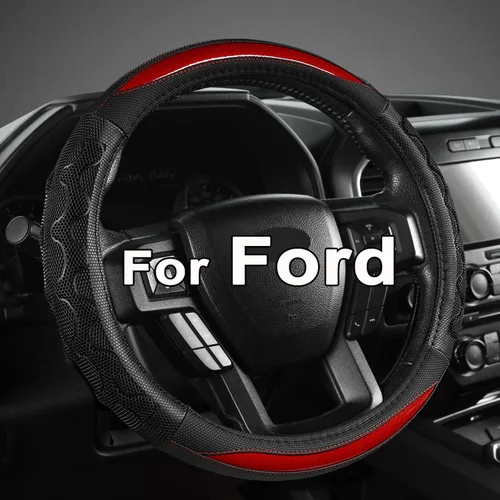 Vista 11 de GIANT PANDA Funda para volante de automóvil para Ford - F150 F250 F350 Expedition, (15.5-16 pulgadas - Negro)