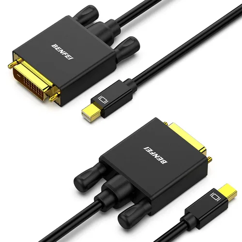 Vista 8 de BENFEI Cable Mini DisplayPort a DVI de 3 pies, cable Mini DisplayPort a DVI (compatible con Thunderbolt 2) con MacBook Air/Pro, Surface Pro/Dock