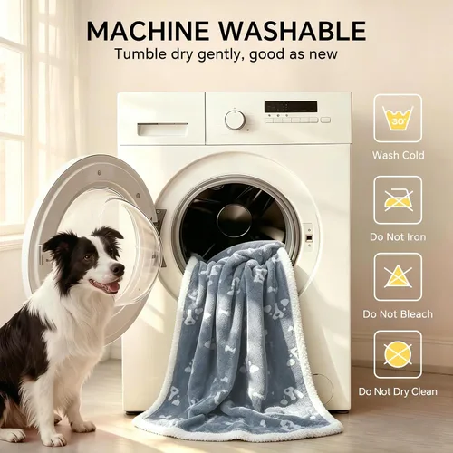 Vista 7 de Luciphia Mantas impermeables para mascotas para sofá o cama, a prueba de orina líquida, lavable, suave, esponjosa, manta reversible para perros