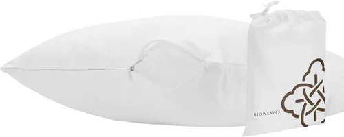 Vista 9 de Bioweaves Protectores de almohada transpirables 100% algodón orgánico certificado GOTS con cierre de cremallera, estándar, 20 x 26 pulgadas, paquete