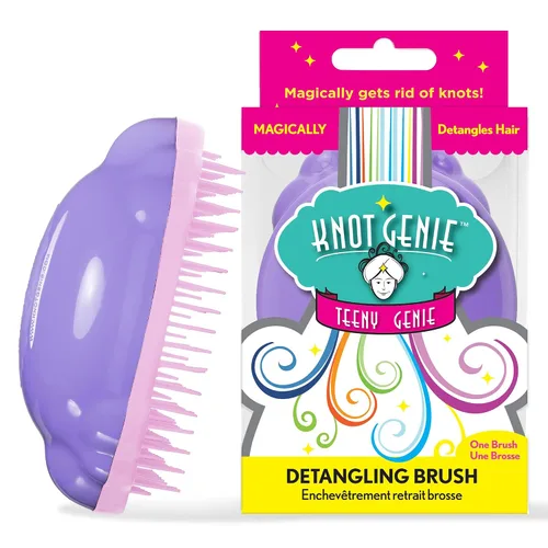 Vista 14 de Knot Genie Teeny - Cepillo desenredante para niños (sueño de aguamarina), cepillo desenredante perfecto para cabello rizado, separa suavemente