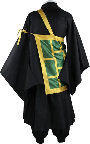 Vista 6 de Geto Suguru - Disfraz de sotana y kimono, uniforme para fiesta de Halloween