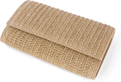 Vista 7 de Kseymeir Bolso de mano de paja para el hombro, bolso cruzado tipo sobre, bolso de rafia para verano, playa, viajes, moda 2026 Straw, Summer