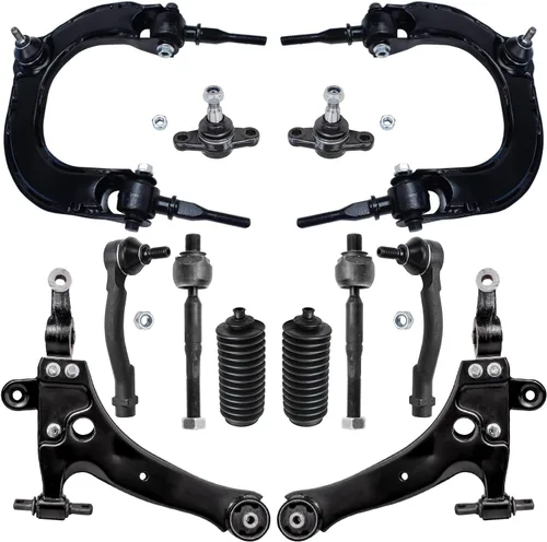 Vista 13 de Detroit Axle - Kit de extremo delantero para Hyundai Sonata XG350 XG300 Kia Optima, 2 brazos de control superiores con juntas de bola, 2 brazos