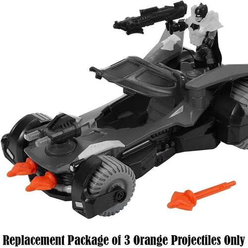 Vista 4 de Repuesto de 3 proyectiles naranjas para Fisher-Price Imaginext DC Super Friends Batmobile Playset - DHT64
