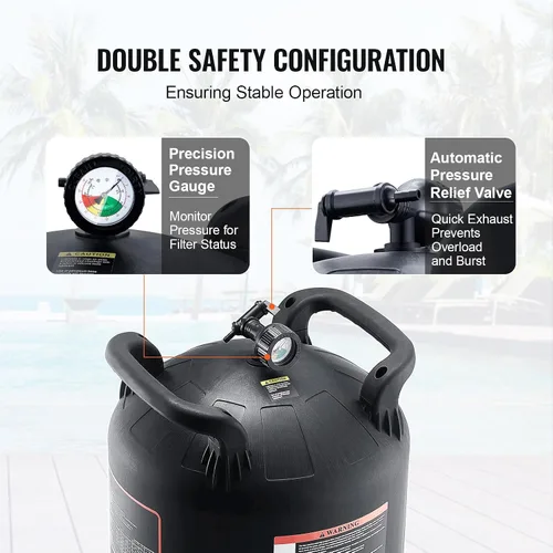 Vista 5 de Happybuy Cartucho filtro de piscina, área de 325 pies cuadrados, sistema de filtración enterrado/sobre el suelo, a prueba de fugas, para jacuzzis