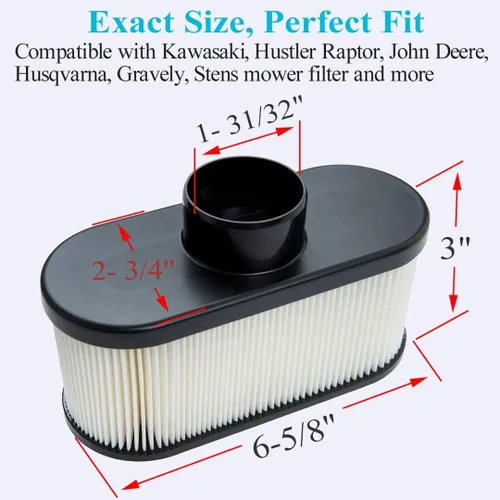 Vista 6 de HOODELL Paquete de 2 filtros de aire 11013-7047 con filtro previo, para Kawasaki FR651V FR691V FR730V Motor Hustler Husqvarna Gravely Lawn Mower