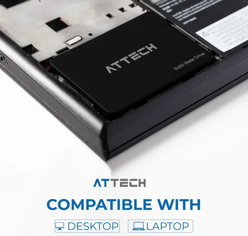 Vista 5 de ATTECH AT422 128GB 3D NAND SATA SSD interno de 2.5 pulgadas, hasta 550MB/s (128.0, GB)