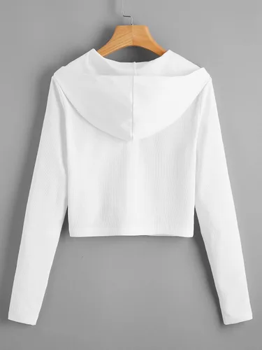Vista 2 de Floerns Sudadera con capucha para mujer, con cremallera completa, manga larga, para entrenamiento