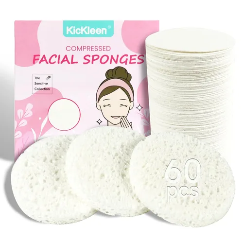 Vista 11 de 120 esponjas faciales comprimidas, 100 % natural, esponjas cosméticas de spa de celulosa para limpieza facial diaria, maquillaje y eliminación