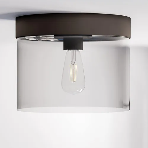 Vista 9 de Kenroy Home 91837ORB Capri 1 Lt Mount Lg Pan Flushs, mediano, bronce ennegrecido aceitado